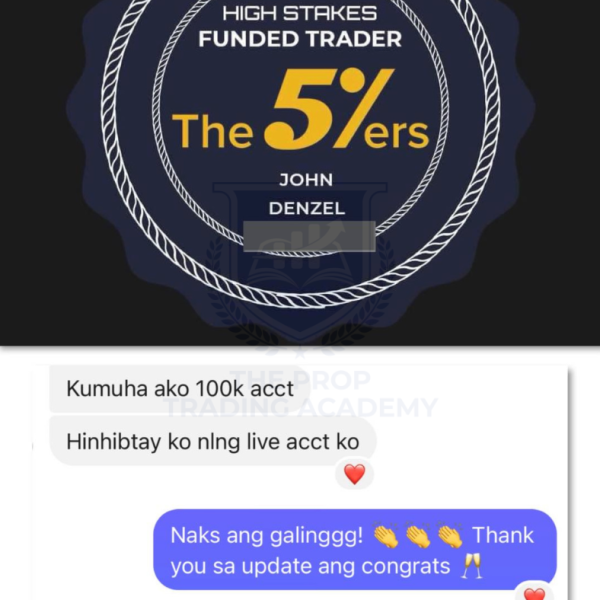 Funded trader payout proof from The Prop Trading Academy