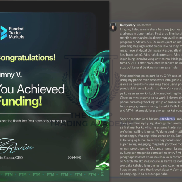 Funded trader payout proof from The Prop Trading Academy
