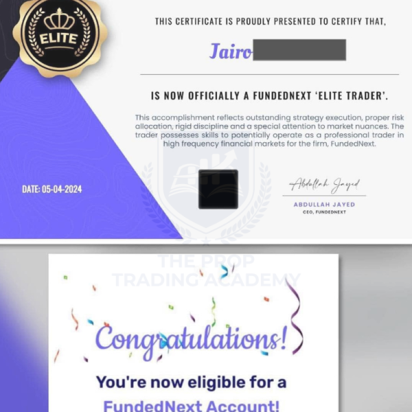 Funded trader payout proof from The Prop Trading Academy