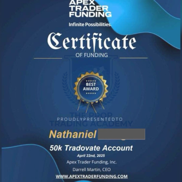 Funded trader payout proof from The Prop Trading Academy