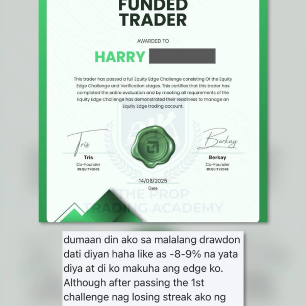Funded trader payout proof from The Prop Trading Academy