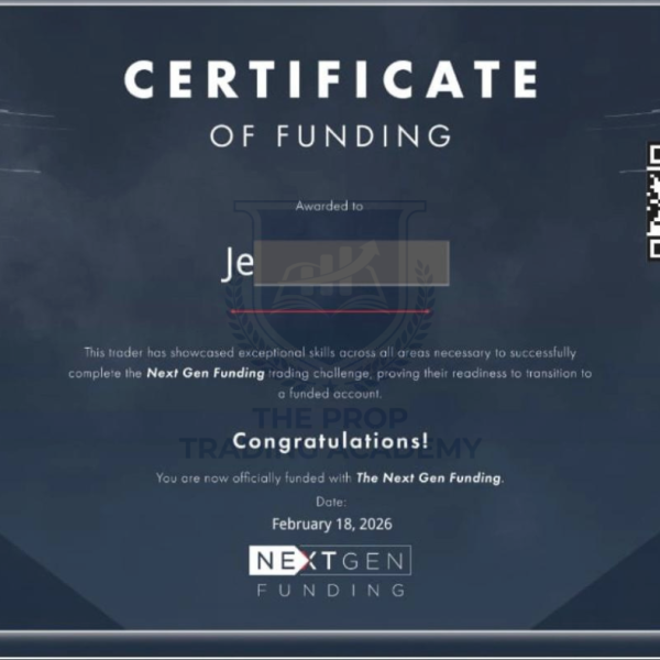 Funded trader payout proof from The Prop Trading Academy