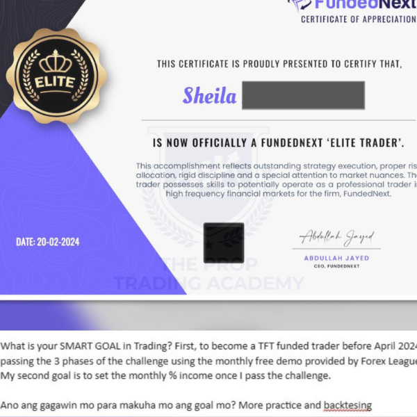 Funded trader payout proof from The Prop Trading Academy