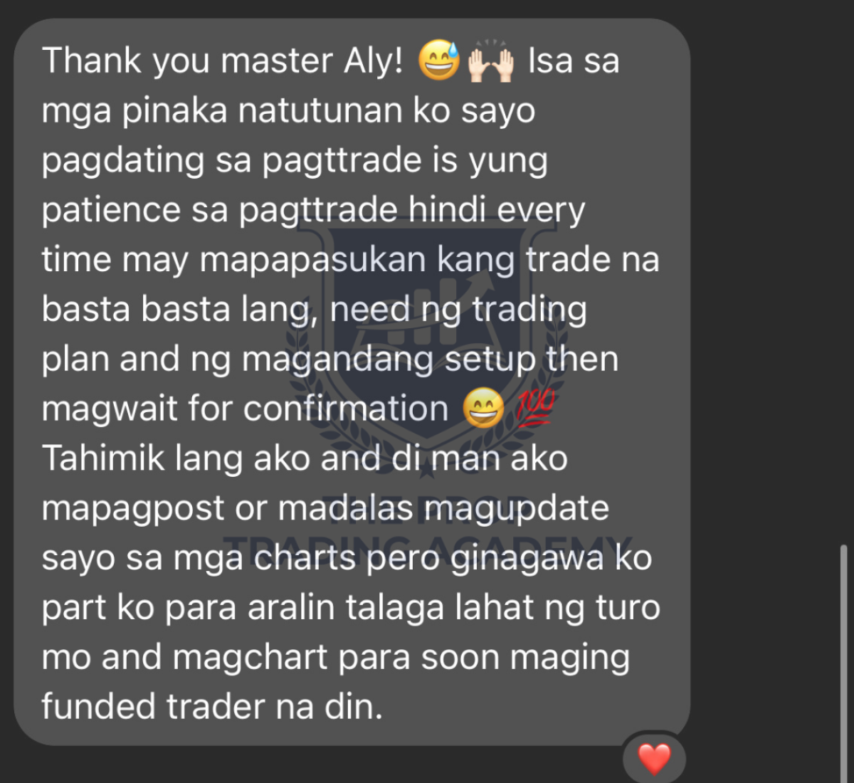 The Prop Trading Academy student success story